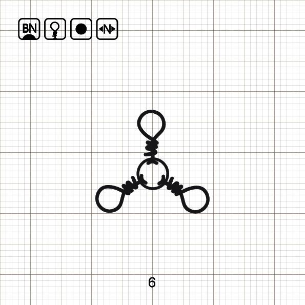 3 - WAY SWIVELS 6 BN / 10 шт.