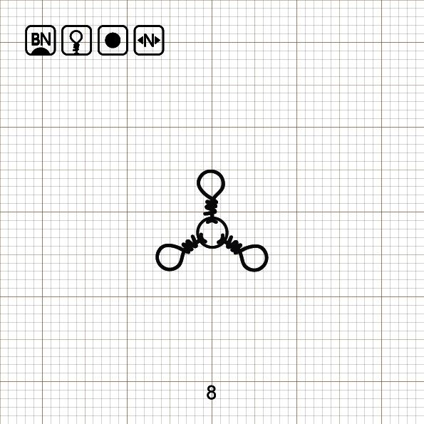 3 - WAY SWIVELS 8 BN / 10 шт.