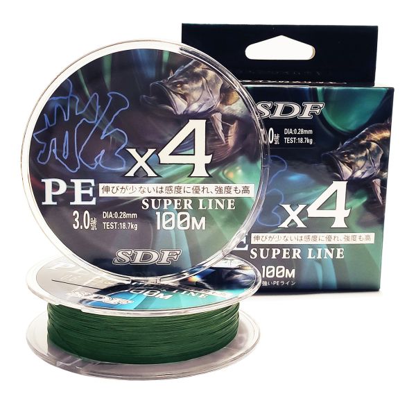 SDF X4 PE GREEN 100 m 0.10 mm