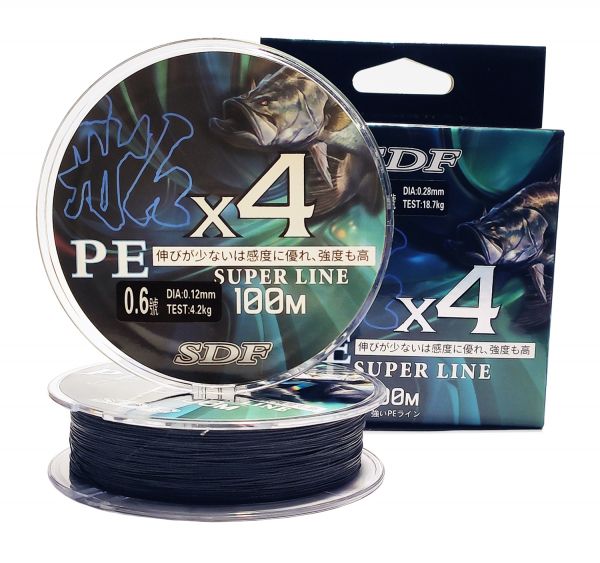 SDF X4 PE GREY 100 m 0.12 mm