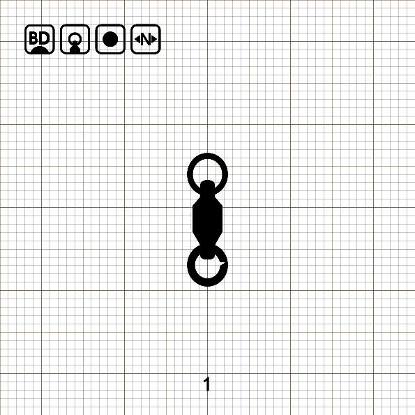 BALL BEARING SWIVEL WITH SOLID RING 0 BD / 10 шт.