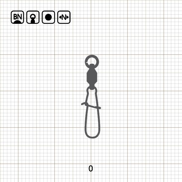 BALL BEARING SWIVEL WITH NICE SNAP 0 BN / 10 шт.