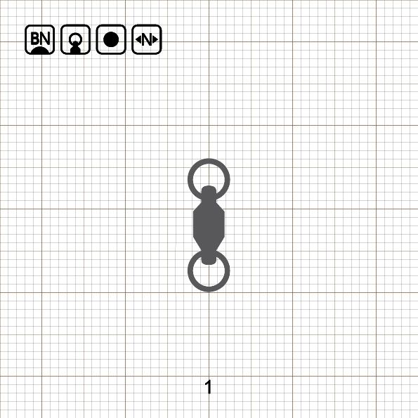 BALL BEARING SWIVEL WITH SPLIT RING 1 BN / 10 шт.