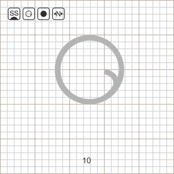 BENT HEAD SPLIT RING 10 SS / 10 шт.