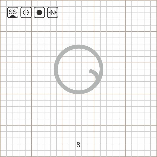 BENT HEAD SPLIT RING 8 SS / 10 шт.