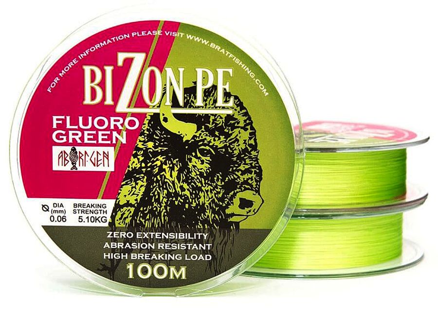 BIZON PE FLUORO GREEN 100 m 0.32 mm