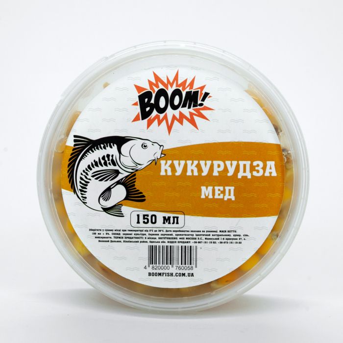 BOOM! Наживка Кукурудза, Мед, 150 мл.