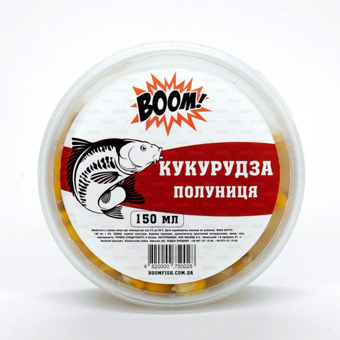 BOOM! Наживка Кукурудза, Полуниця, 150 мл.
