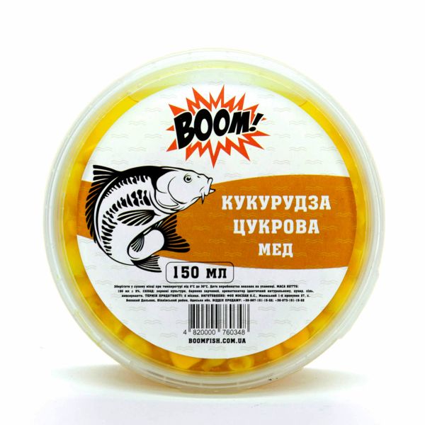 BOOM! Наживка Цукрова Кукурудза, Мед, 150 мл.