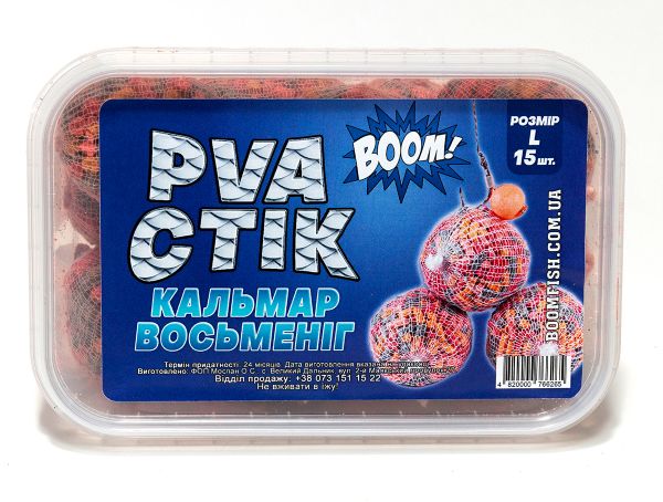 BOOM! PVA Стік L, Кальмар - Восьминіг (15 шт.)