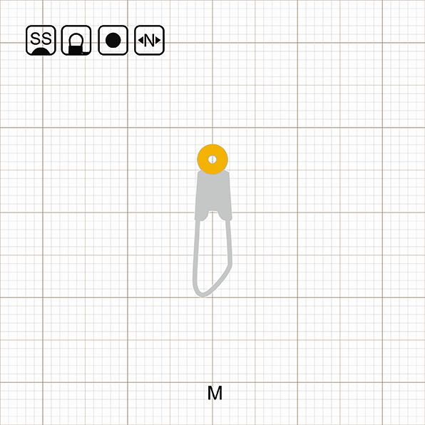BRASS HEAD SAFETY SNAP M / 10 шт.