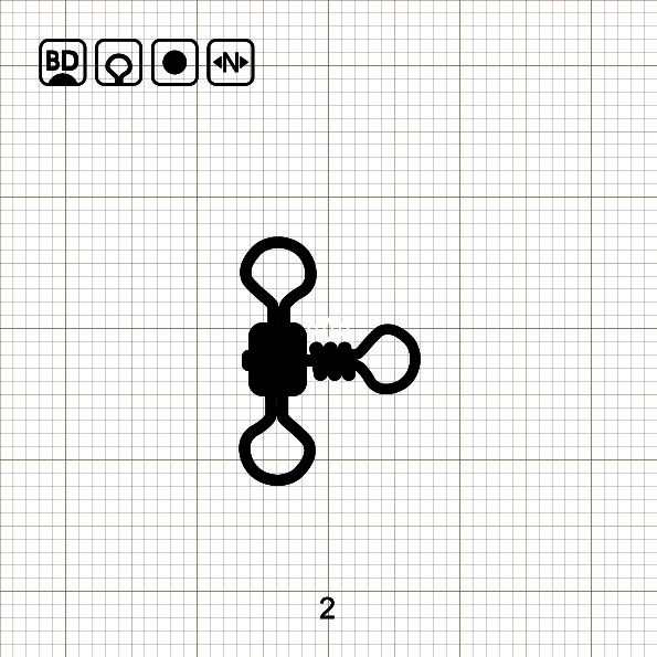 CROSS - LINE ROLLING SWIVEL 2 BD / 10 шт.