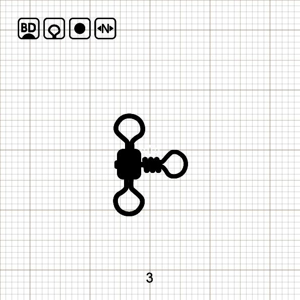 CROSS - LINE ROLLING SWIVEL 3 BD / 10 шт.