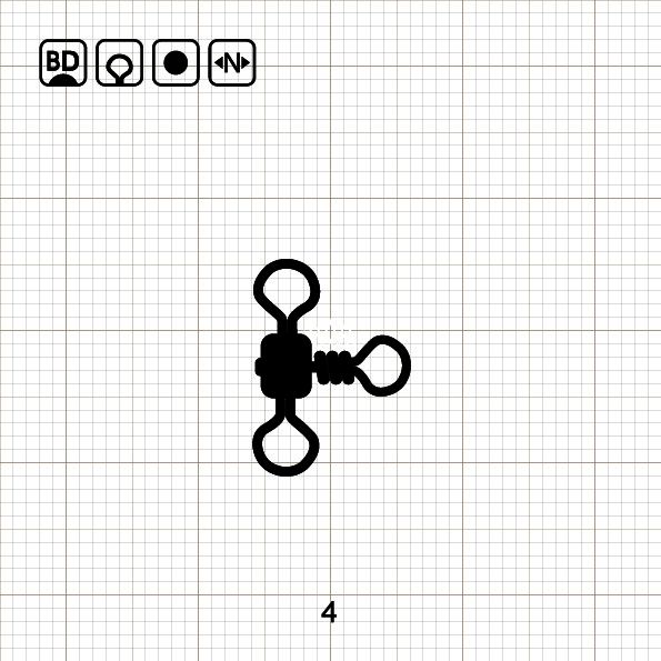 CROSS - LINE ROLLING SWIVEL 4 BD / 10 шт.