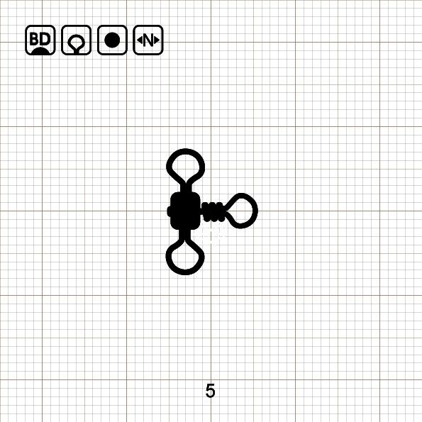 CROSS - LINE ROLLING SWIVEL 5 BD / 10 шт.