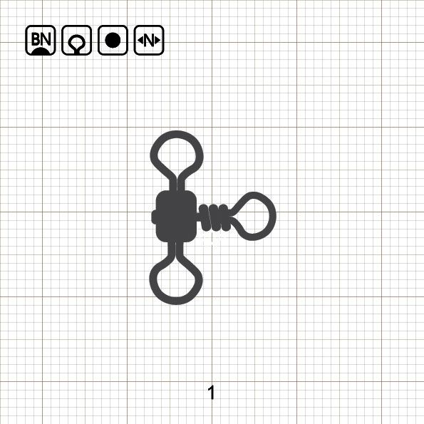 CROSS - LINE ROLLING SWIVEL 1 BN / 10 шт.