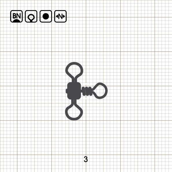 CROSS - LINE ROLLING SWIVEL 3 BN / 10 шт.