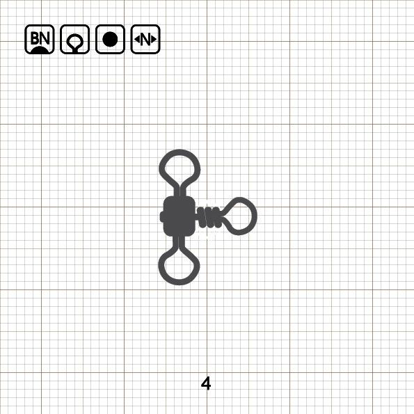 CROSS - LINE ROLLING SWIVEL 4 BN / 10 шт.