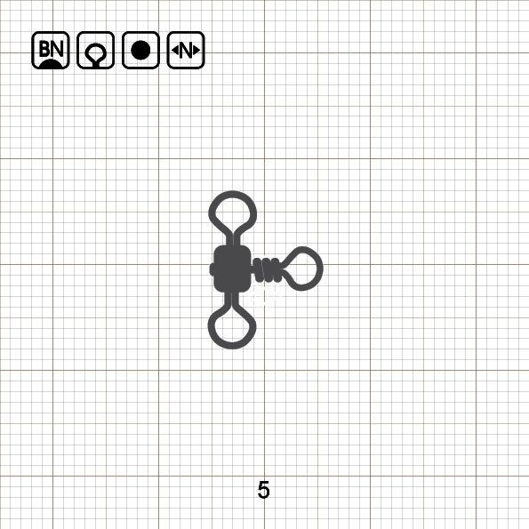 CROSS - LINE ROLLING SWIVEL 5 BN / 10 шт.