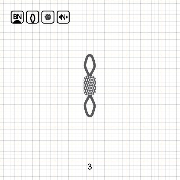 DIAMOND EYE IMPRESSED ROLLING SWIVEL 3 BN / 10 шт.