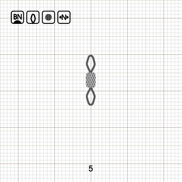 DIAMOND EYE IMPRESSED ROLLING SWIVEL 5 BN / 10 шт.