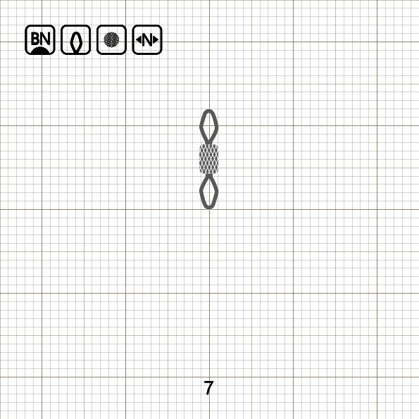 DIAMOND EYE IMPRESSED ROLLING SWIVEL 7 BN / 10 шт.