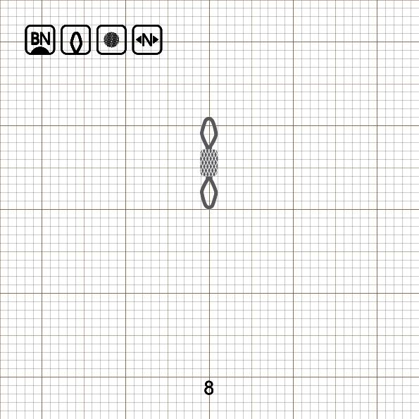DIAMOND EYE IMPRESSED ROLLING SWIVEL 8 BN / 10 шт.