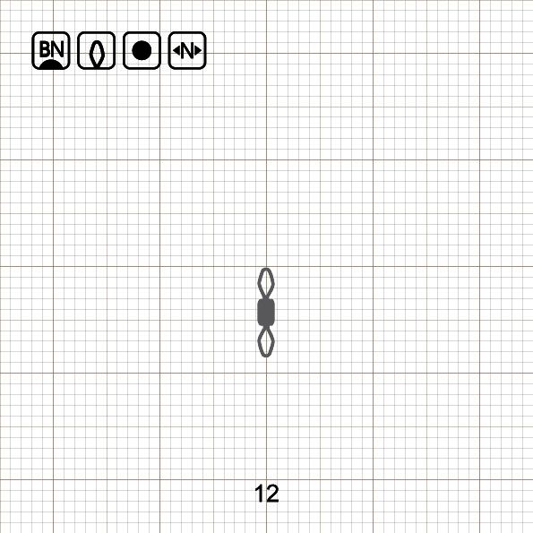 DIAMOND EYE ROLLING SWIVEL 12 BN / 10 шт.