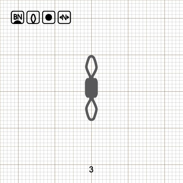 DIAMOND EYE ROLLING SWIVEL 3 BN / 10 шт.