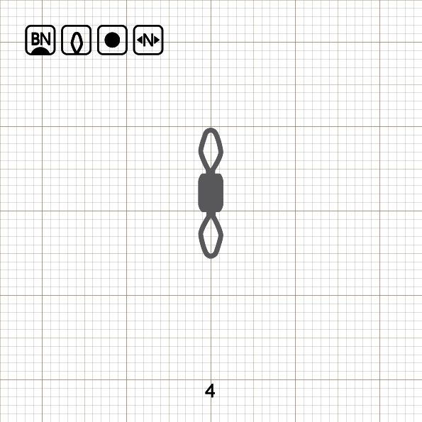 DIAMOND EYE ROLLING SWIVEL 4 BN / 10 шт.