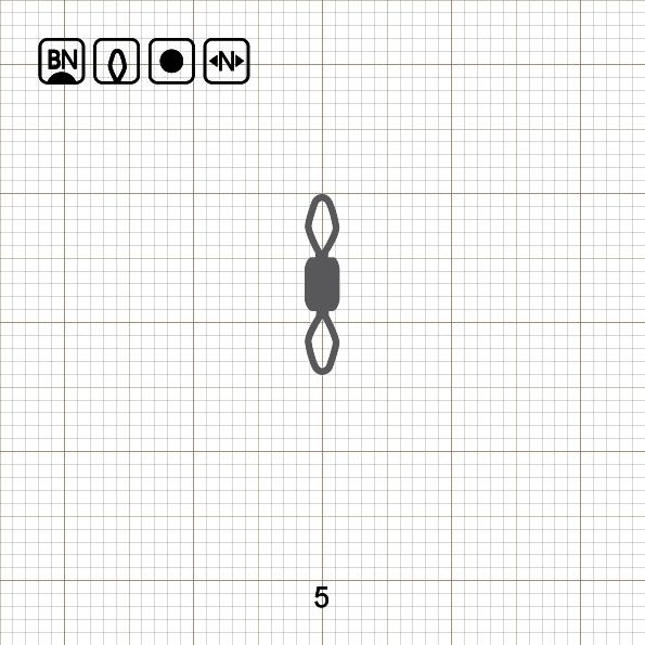 DIAMOND EYE ROLLING SWIVEL 5 BN / 10 шт.