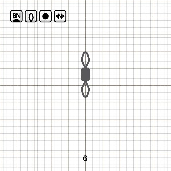 DIAMOND EYE ROLLING SWIVEL 6 BN / 10 шт.