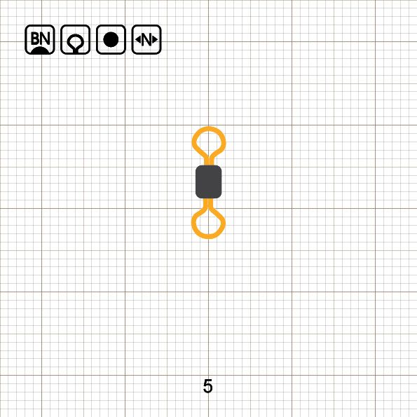 DOUBLE COLOR ROLLING SWIVEL 5 / 10 шт.