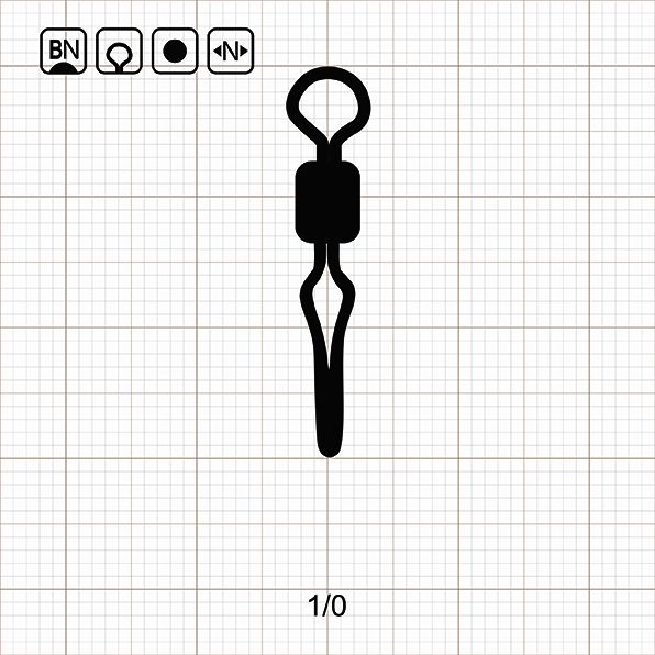 DROP SHOT ROLLING SWIVEL / 1/0 BN / 10 шт.