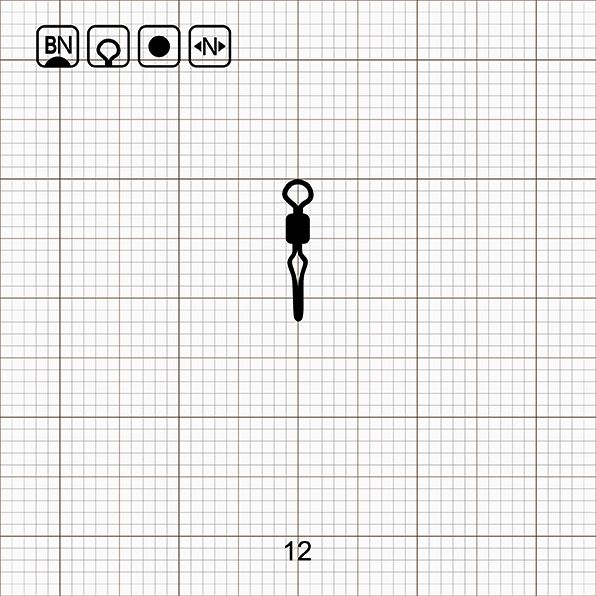 DROP SHOT ROLLING SWIVEL / 12 BN / 10 шт.