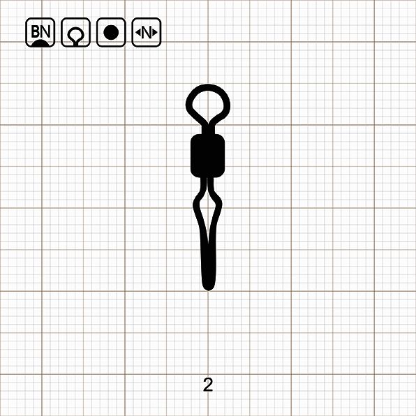 DROP SHOT ROLLING SWIVEL / 2 BN / 10 шт.