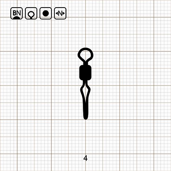DROP SHOT ROLLING SWIVEL / 4 BN / 10 шт.