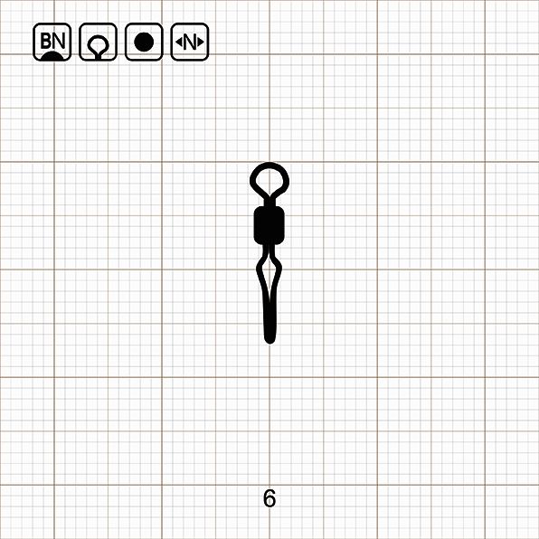 DROP SHOT ROLLING SWIVEL / 6 BN / 10 шт.