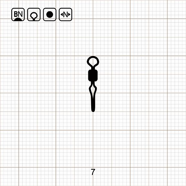 DROP SHOT ROLLING SWIVEL / 7 BN / 10 шт.