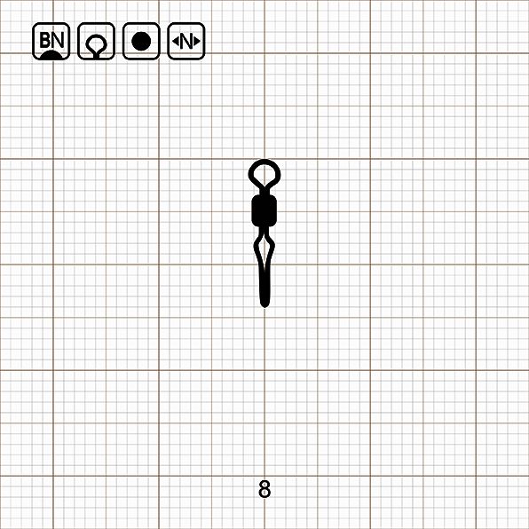DROP SHOT ROLLING SWIVEL / 8 BN / 10 шт.