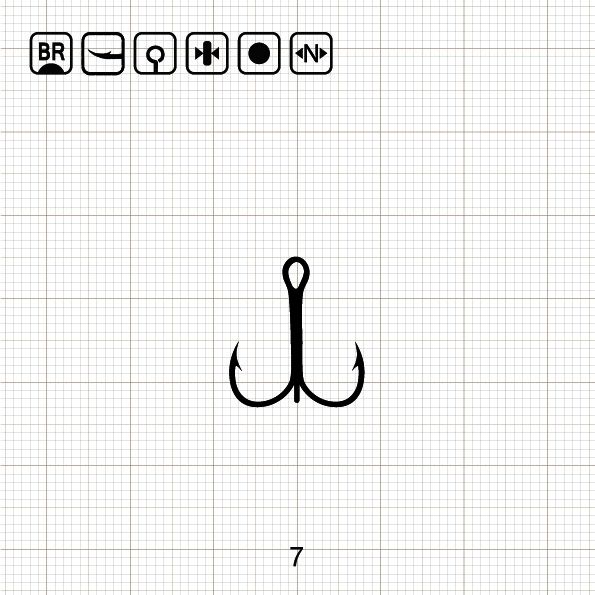 ECONOMY ANCHOR TREBLE 7 BR / 100 шт.