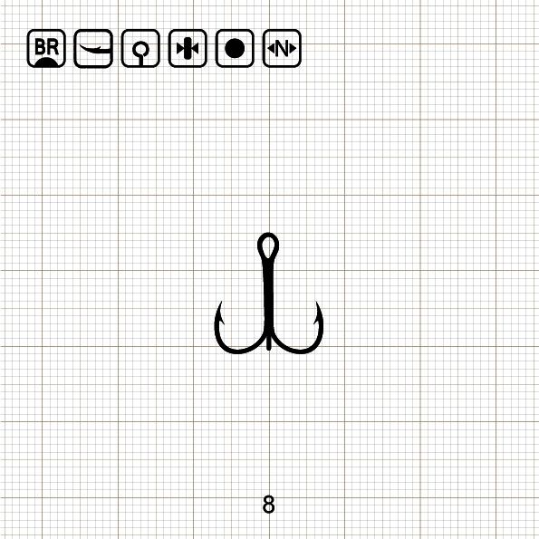 ECONOMY ANCHOR TREBLE 8 BR / 100 шт.