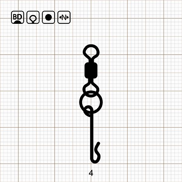 FLEXY TYPE KWIK CHANGE ROLLING SWIVEL 4 BD / 10 шт.