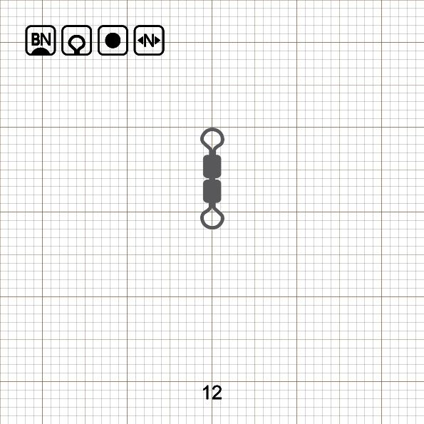 HIGH SPEED DOUBLE ROLLING SWIVELS 12 BN / 10 шт.