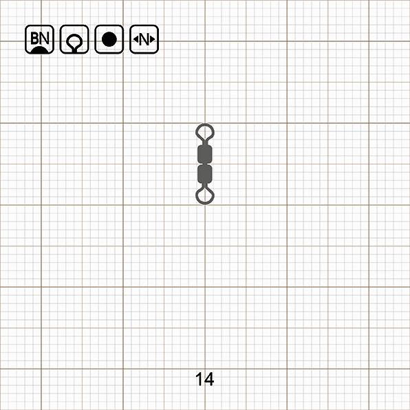 HIGH SPEED DOUBLE ROLLING SWIVELS 14 BN / 10 шт.