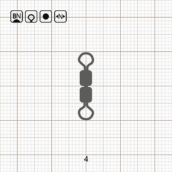 HIGH SPEED DOUBLE ROLLING SWIVELS 4 BN / 10 шт.