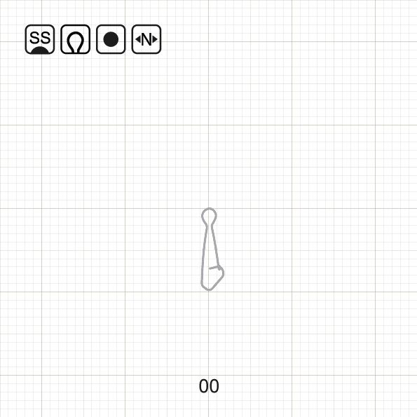 HOOKED SNAP 00 SS / 10 шт.