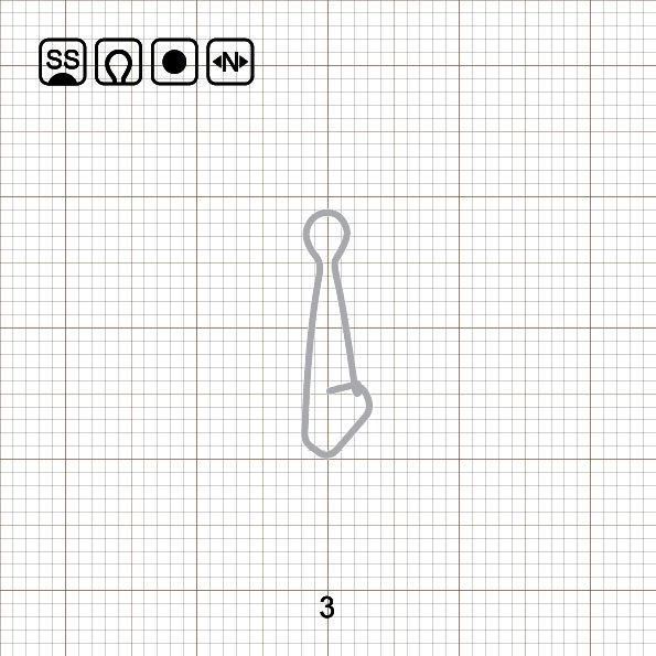 HOOKED SNAP 3 SS / 10 шт.