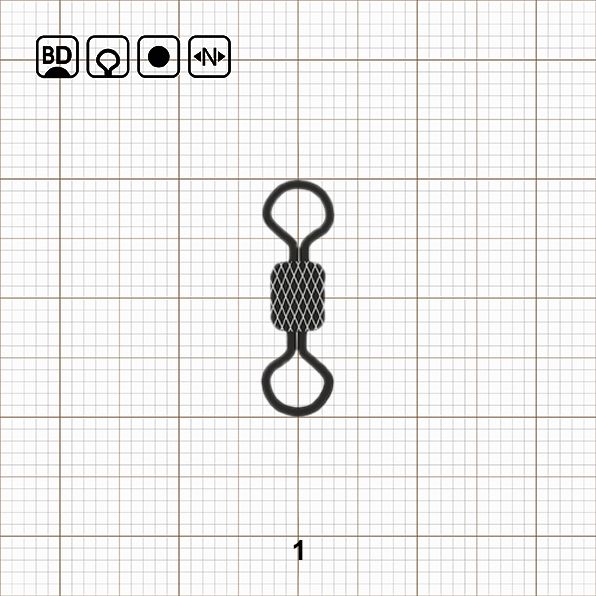 IMPRESSED ROLLING SWIVEL 1 BD / 10 шт.