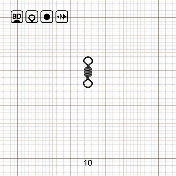 IMPRESSED ROLLING SWIVEL 10 BD / 10 шт.